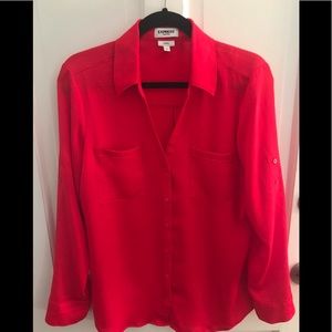 Bold red hue blouse, Portofino original L, EUC